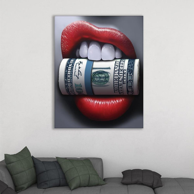Money In The Teeth Canvas
