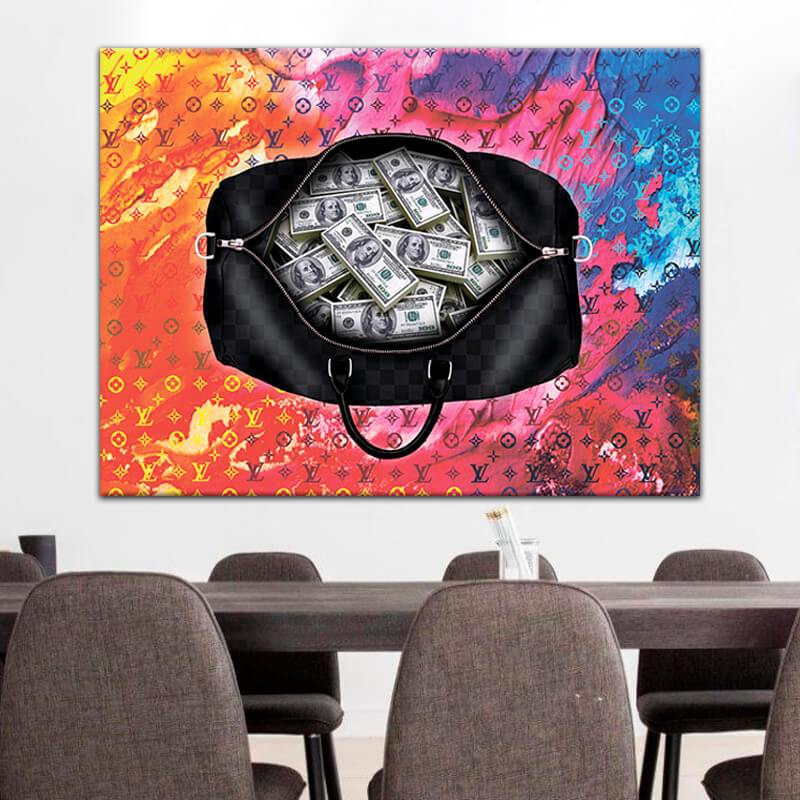 Bag With Money Canvas