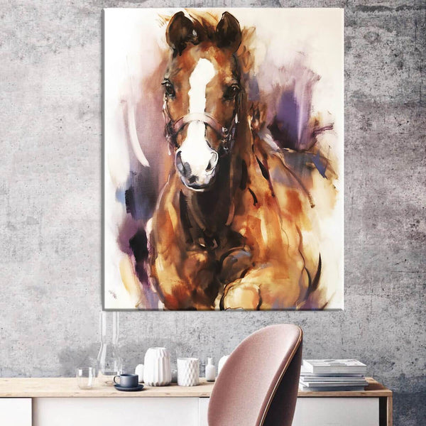 Watercolor Horse Art | Animals Canvas Wall Art Print | Canvas4wall ...