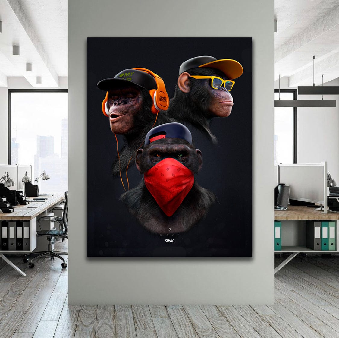 3 Wise Monkey Canvas