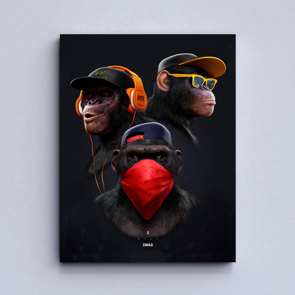 3 Wise Monkey Canvas