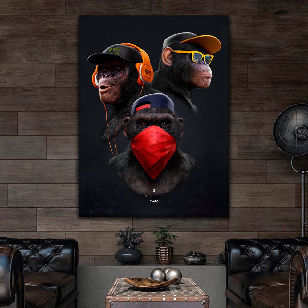 3 Wise Monkey Canvas