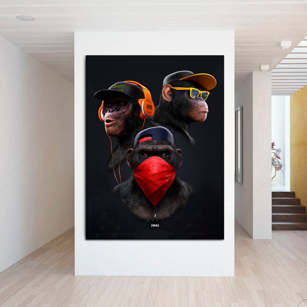 3 Wise Monkey Canvas