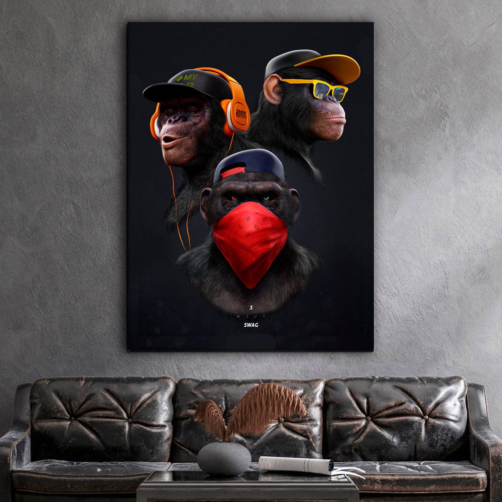 3 Wise Monkey Canvas