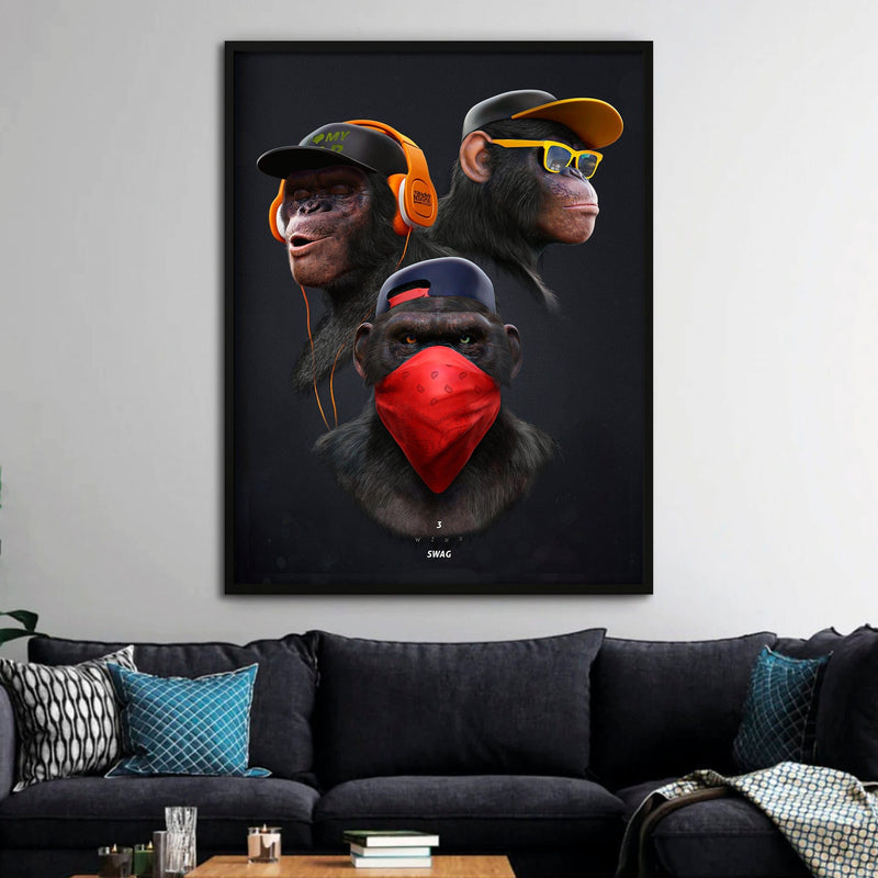 3 Wise Monkey Canvas