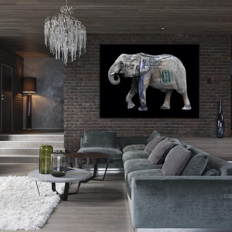 Money Elephant Canvas