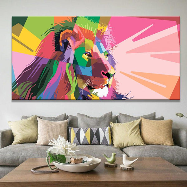 Lion Mozaika Canvas