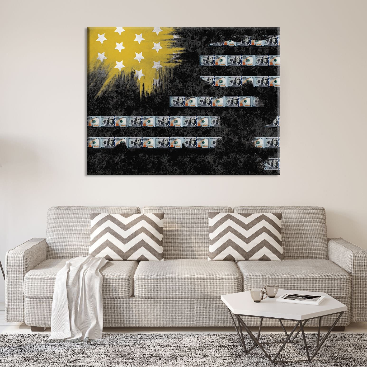 Money Flag Canvas