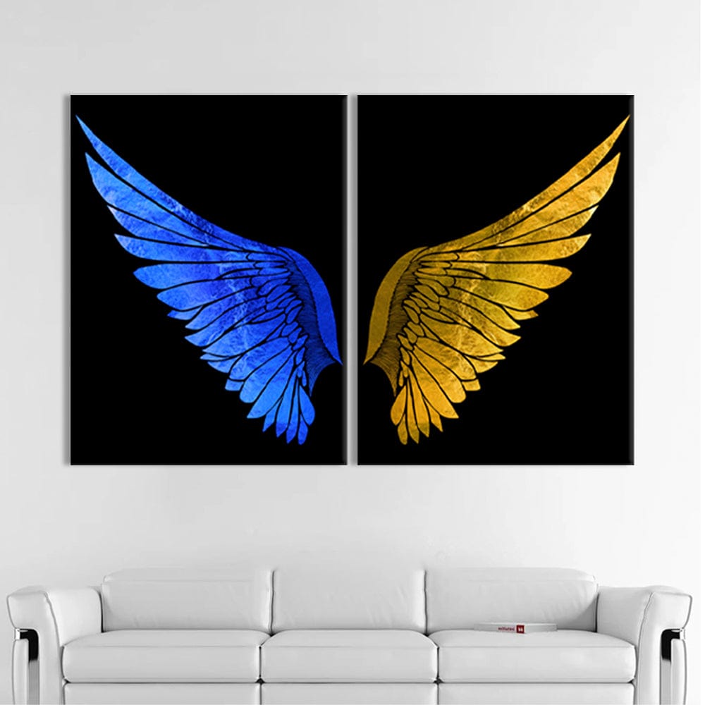 Butterfly Blue&Gold Wings Canvas