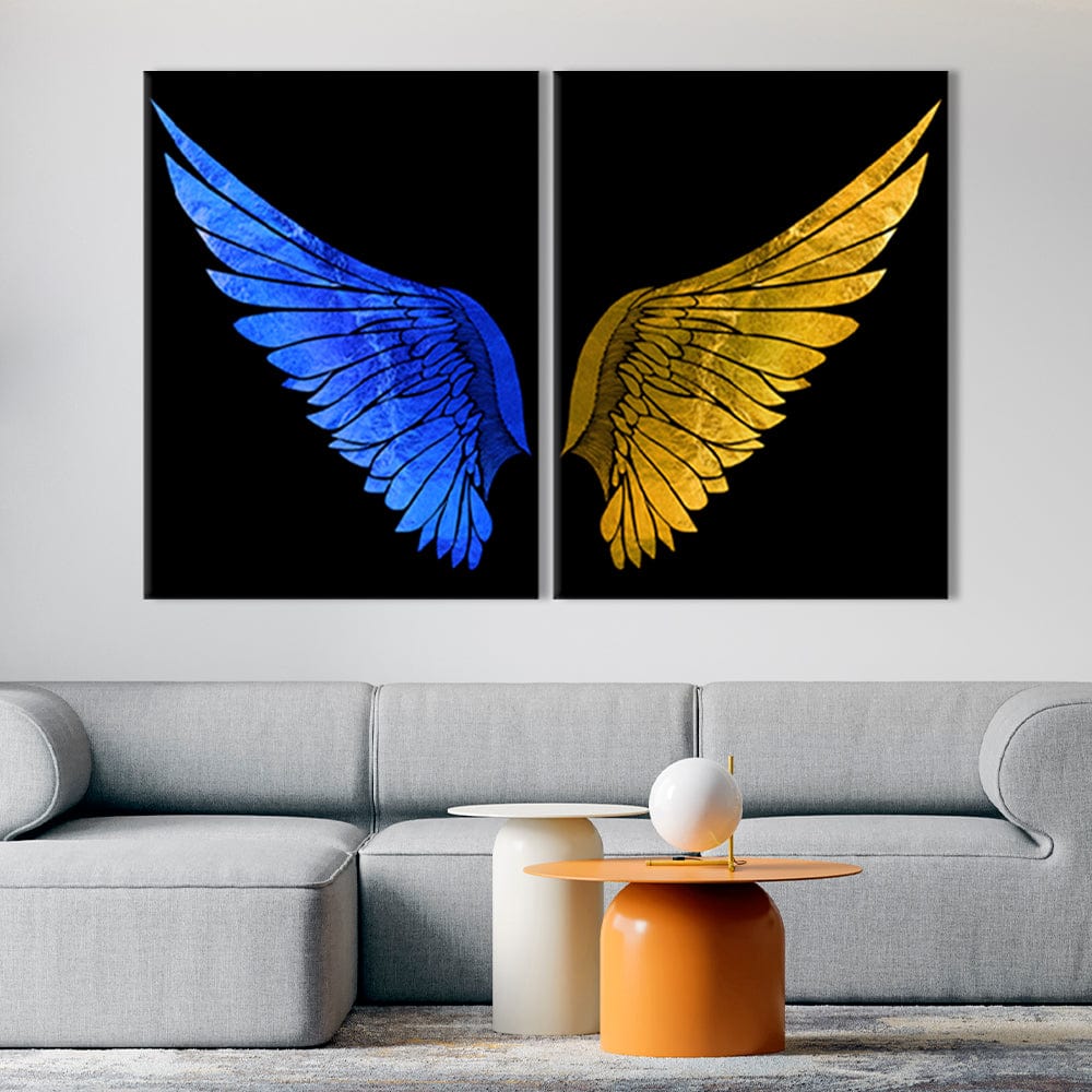 Butterfly Blue&Gold Wings Canvas