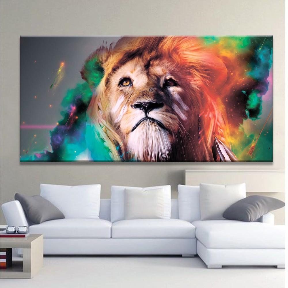 Rainbow Lion Canvas