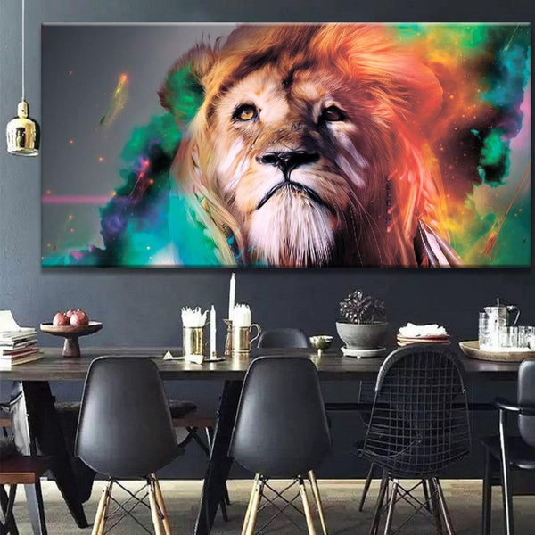 Rainbow Lion Canvas