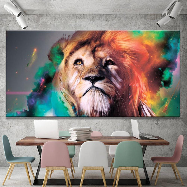 Rainbow Lion Canvas