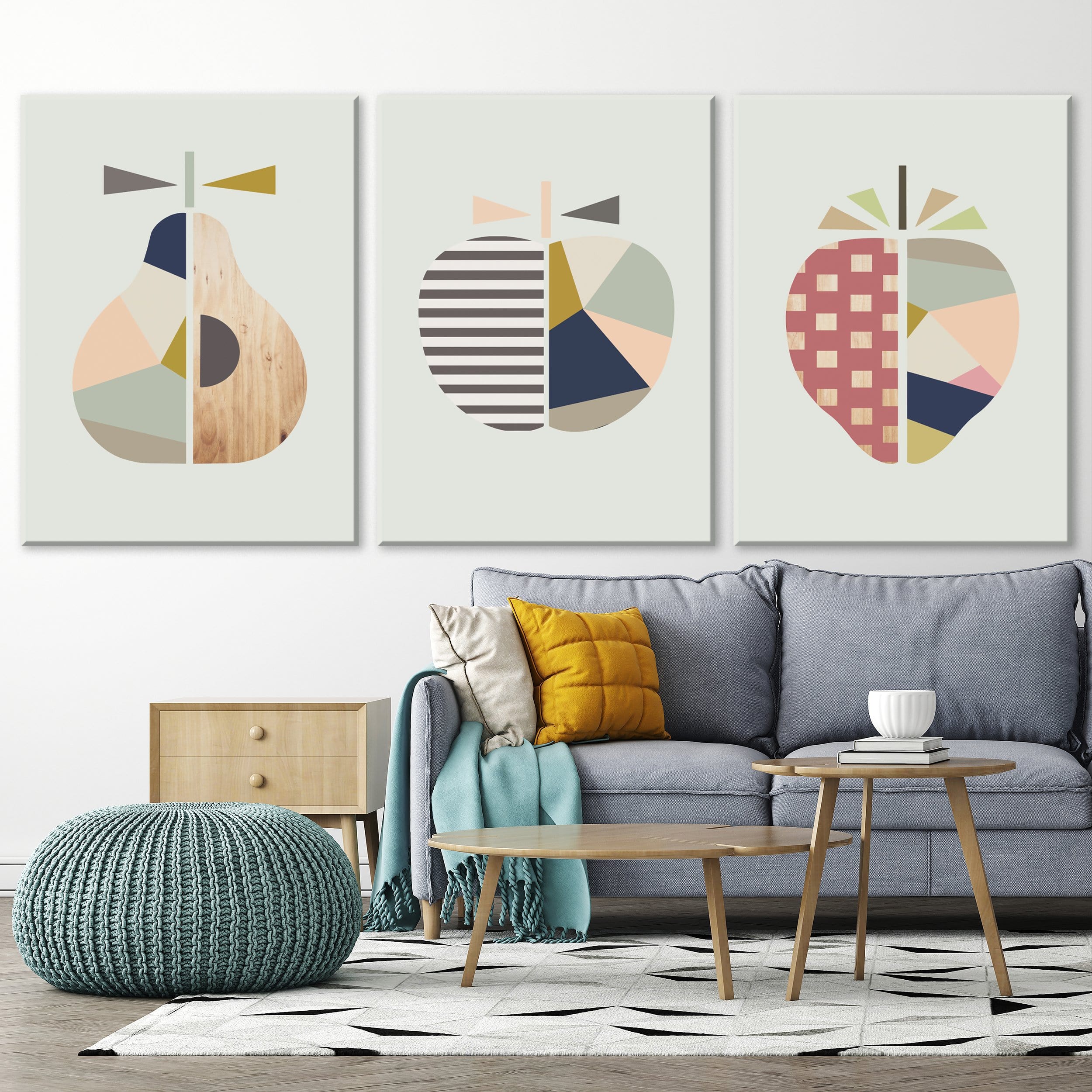 Abstract fruits Canvas