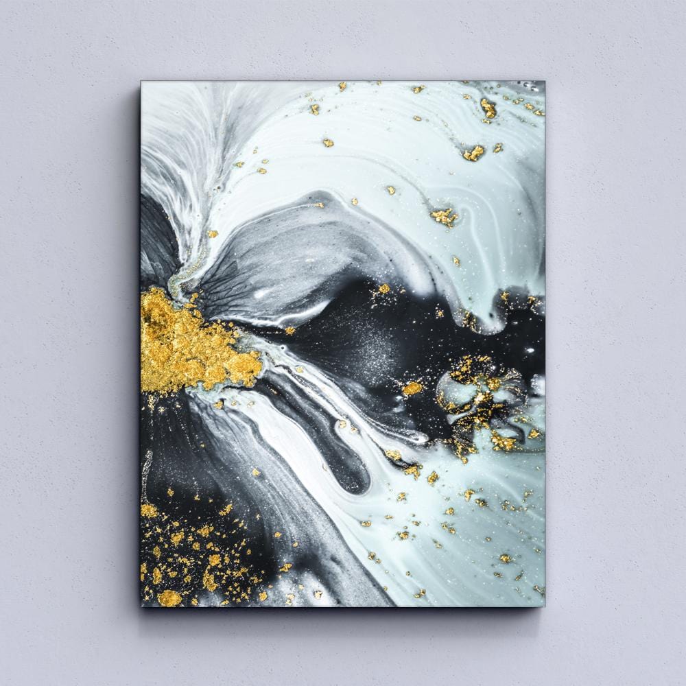 Abstract Golden River Lines Canvas