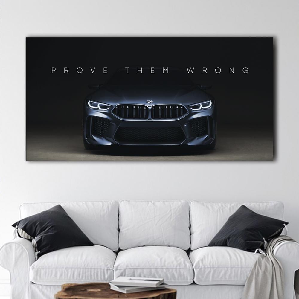 Canvas print Embrace the Hustle - BMW M8 'Hustle' Poster
