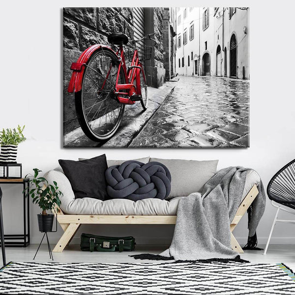 Bicycle Red Canvas