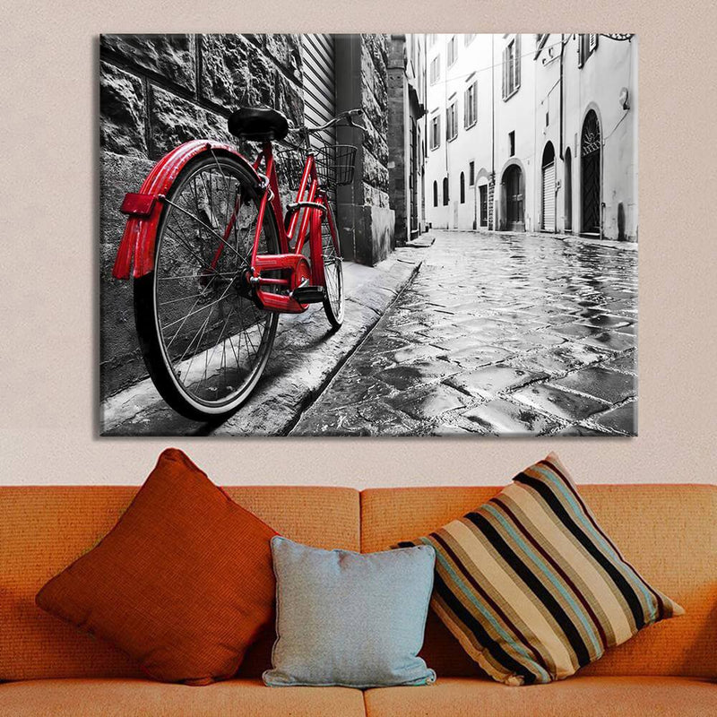 Bicycle Red Canvas