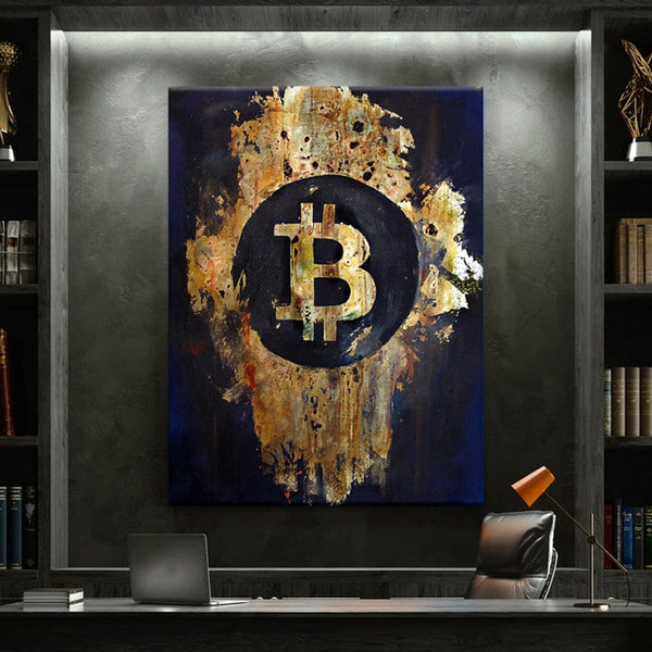 Bitcoin-Kunstleinwand