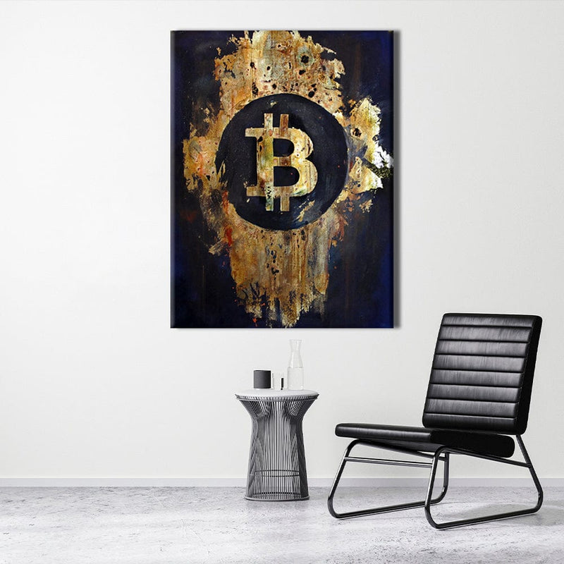 Bitcoin-Kunstleinwand