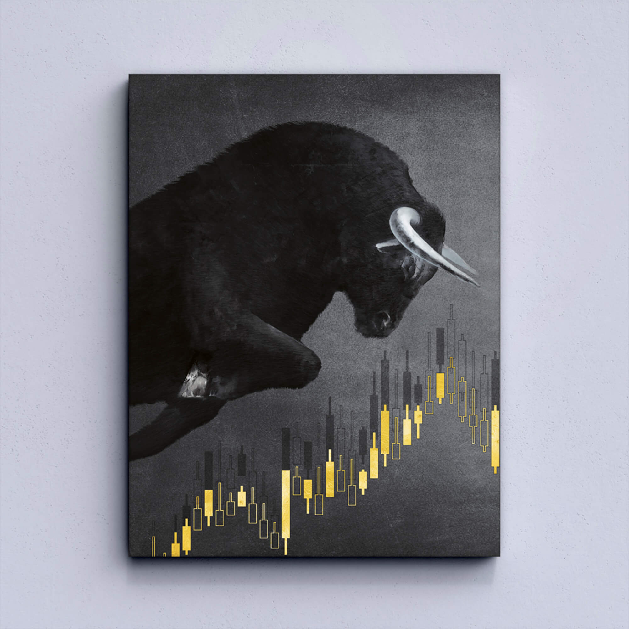 Bitcoin Bull vs Bear 3 Piece Canvas