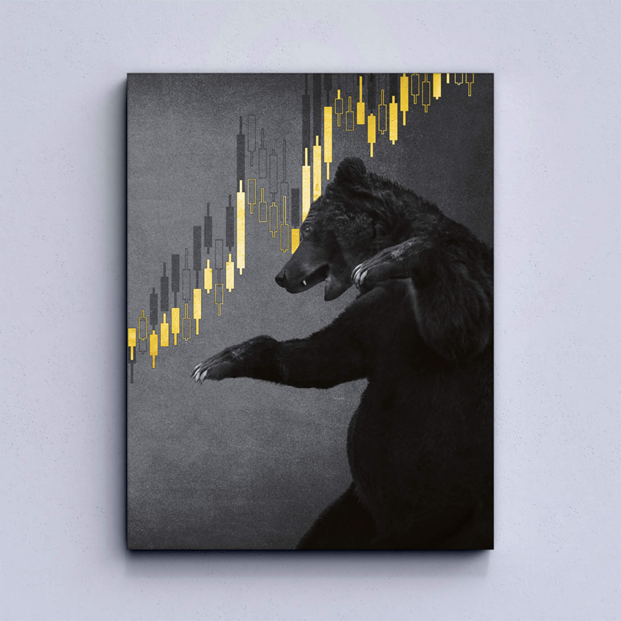 Bitcoin Bull vs Bear 3 Piece Canvas