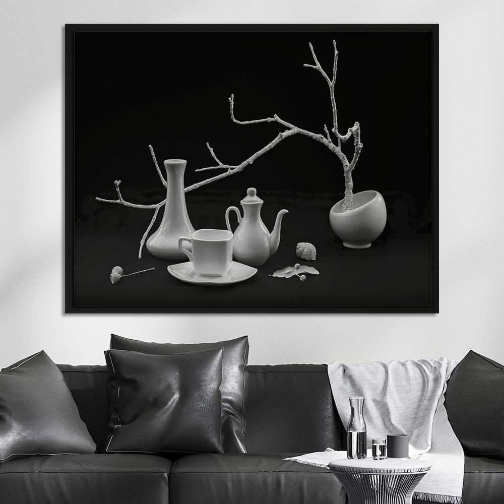 Black And White Etude Canvas