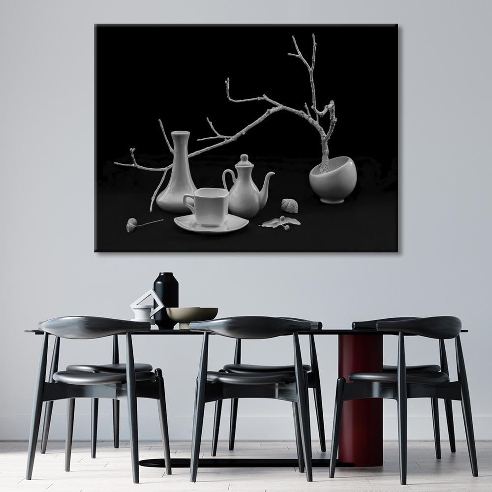 Black And White Etude Canvas