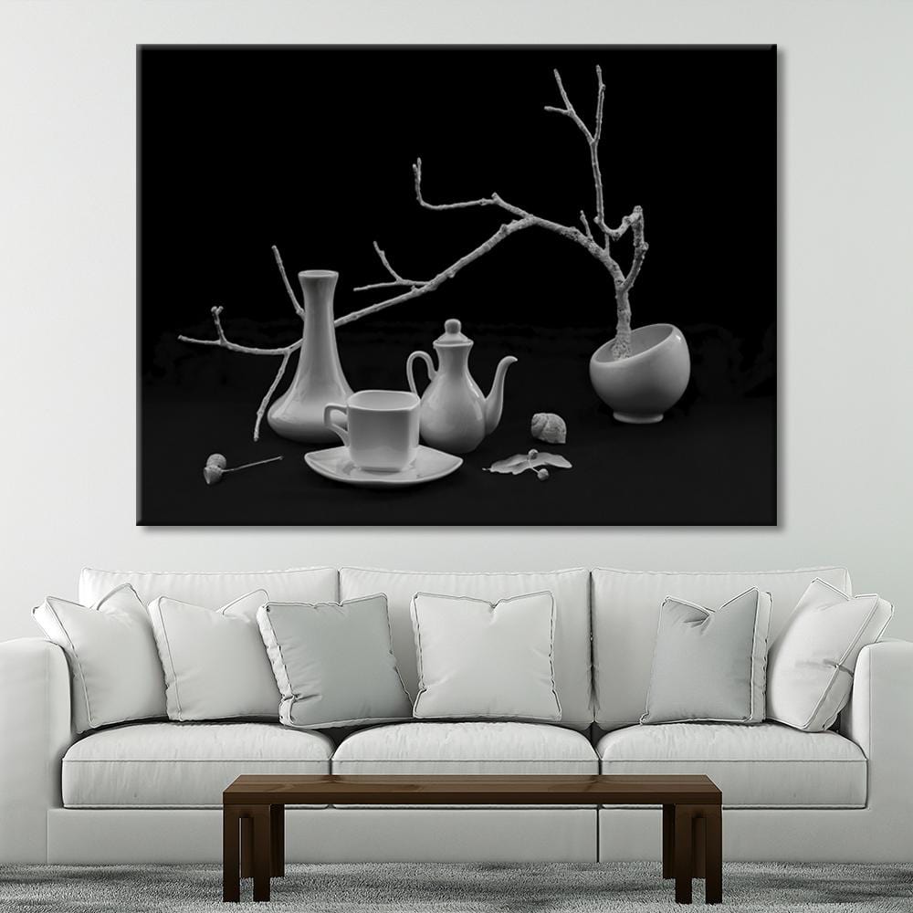 Black And White Etude Canvas