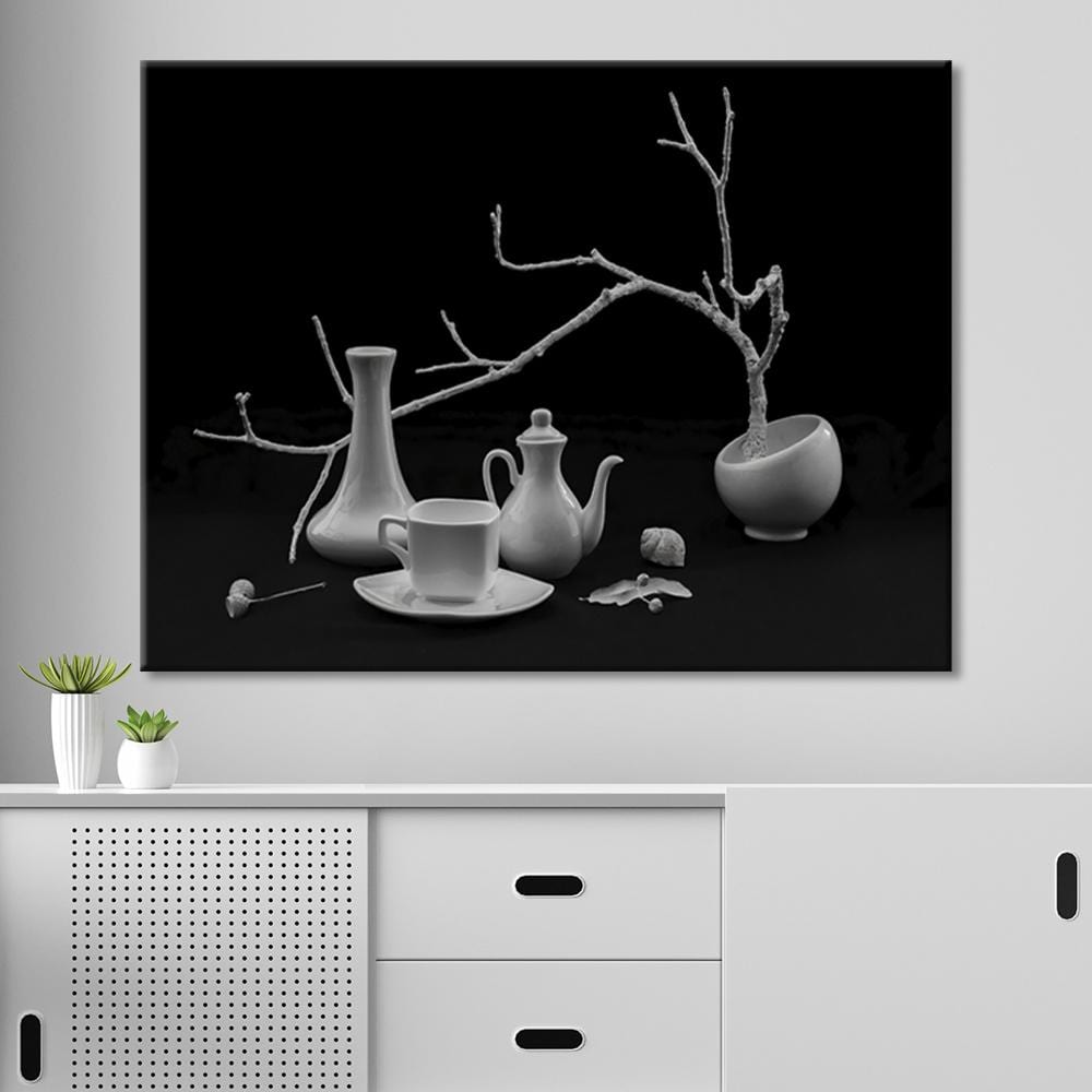 Black And White Etude Canvas