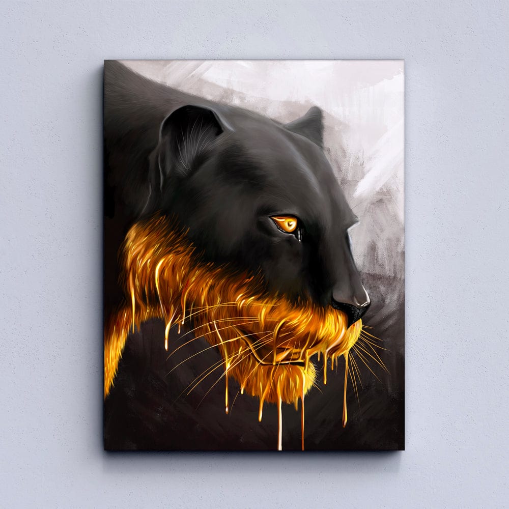 Panther in gold Canvas