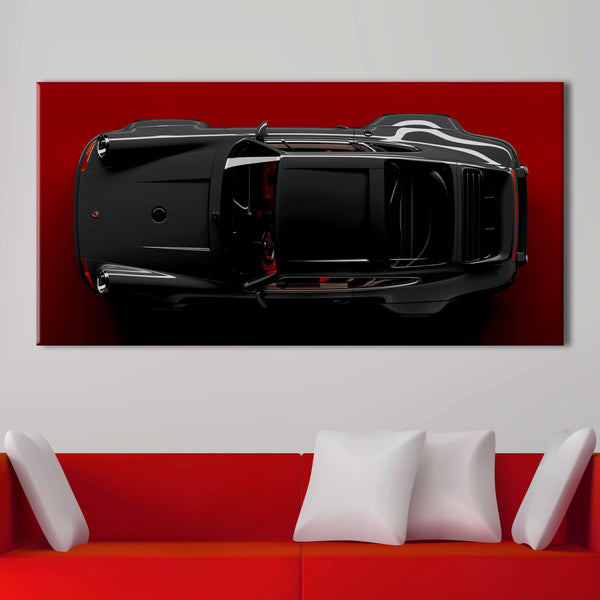 Schwarzes Porsche 911 Canvas