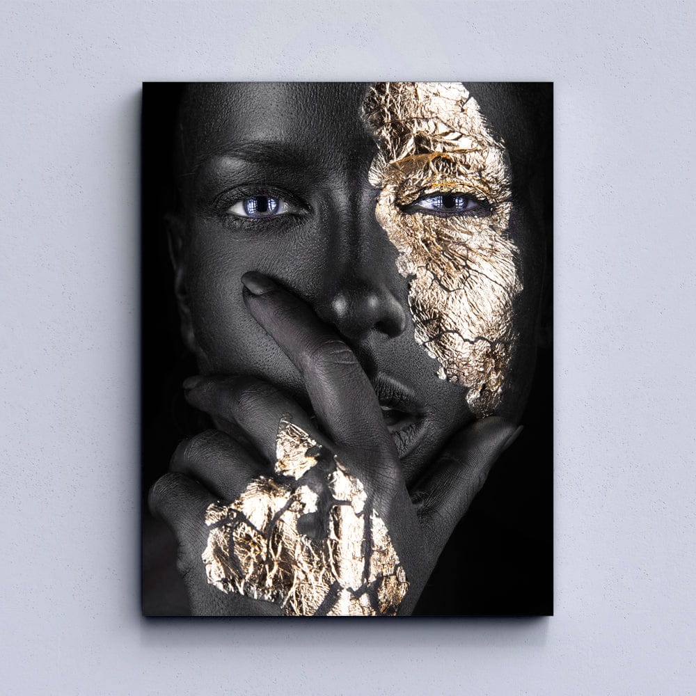 Black & Gold Woman Canvas