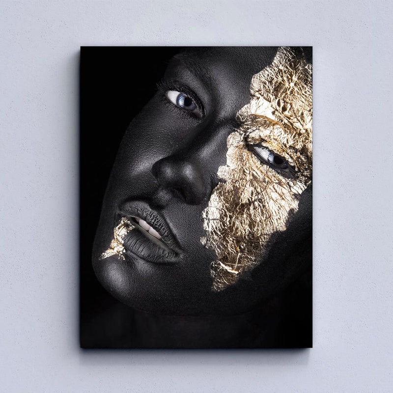 Black & Gold Woman Canvas