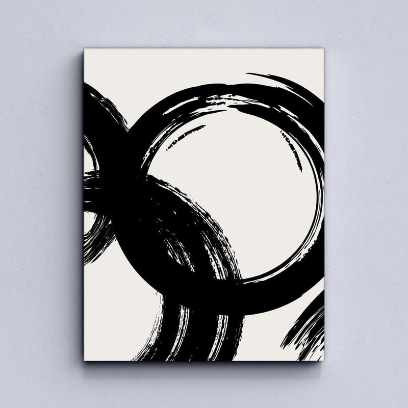 Black Circle Canvas