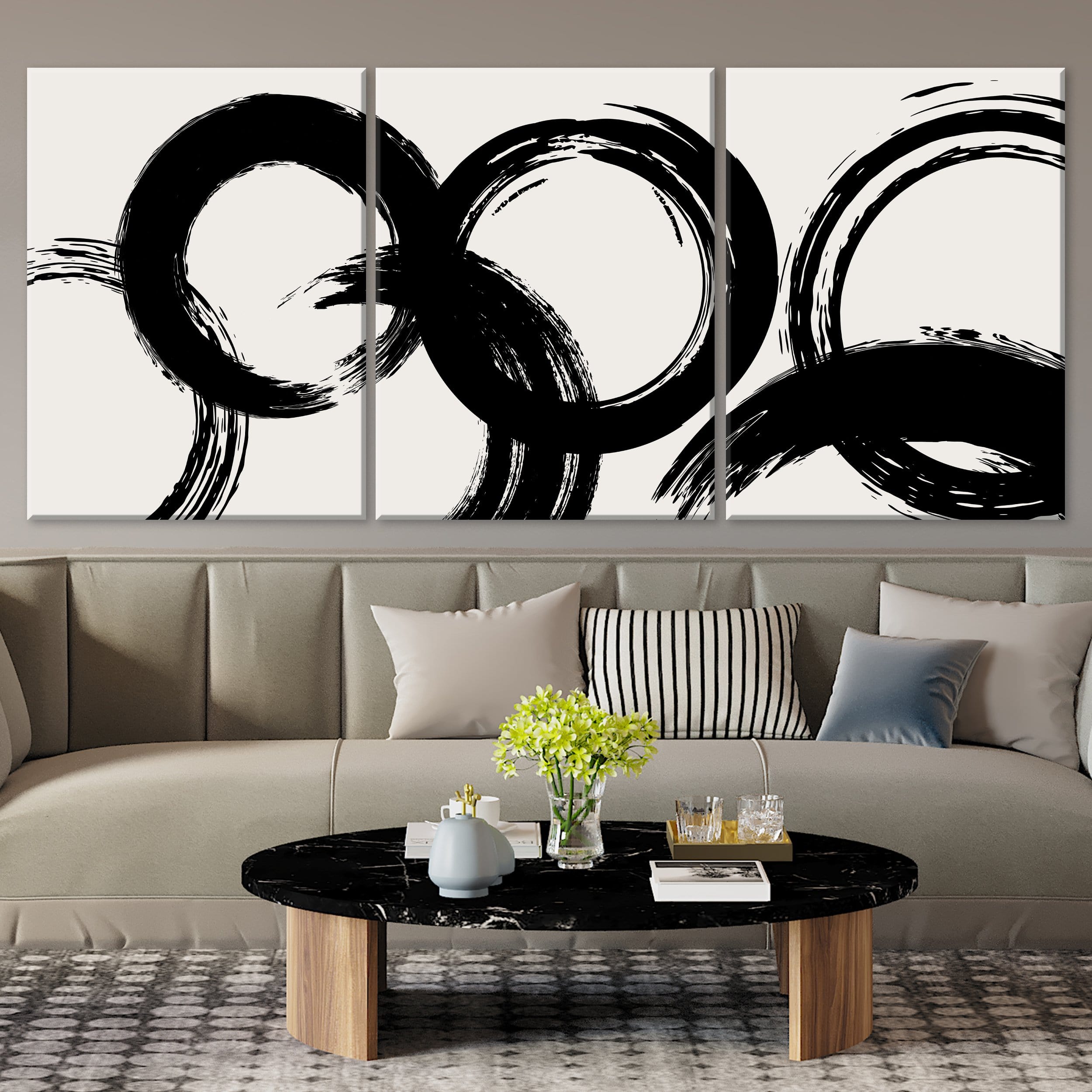 Black Circle Canvas