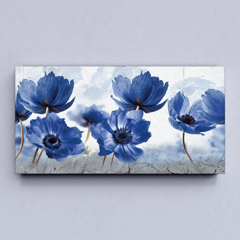 Feld mit blauen Blumen Leinwand