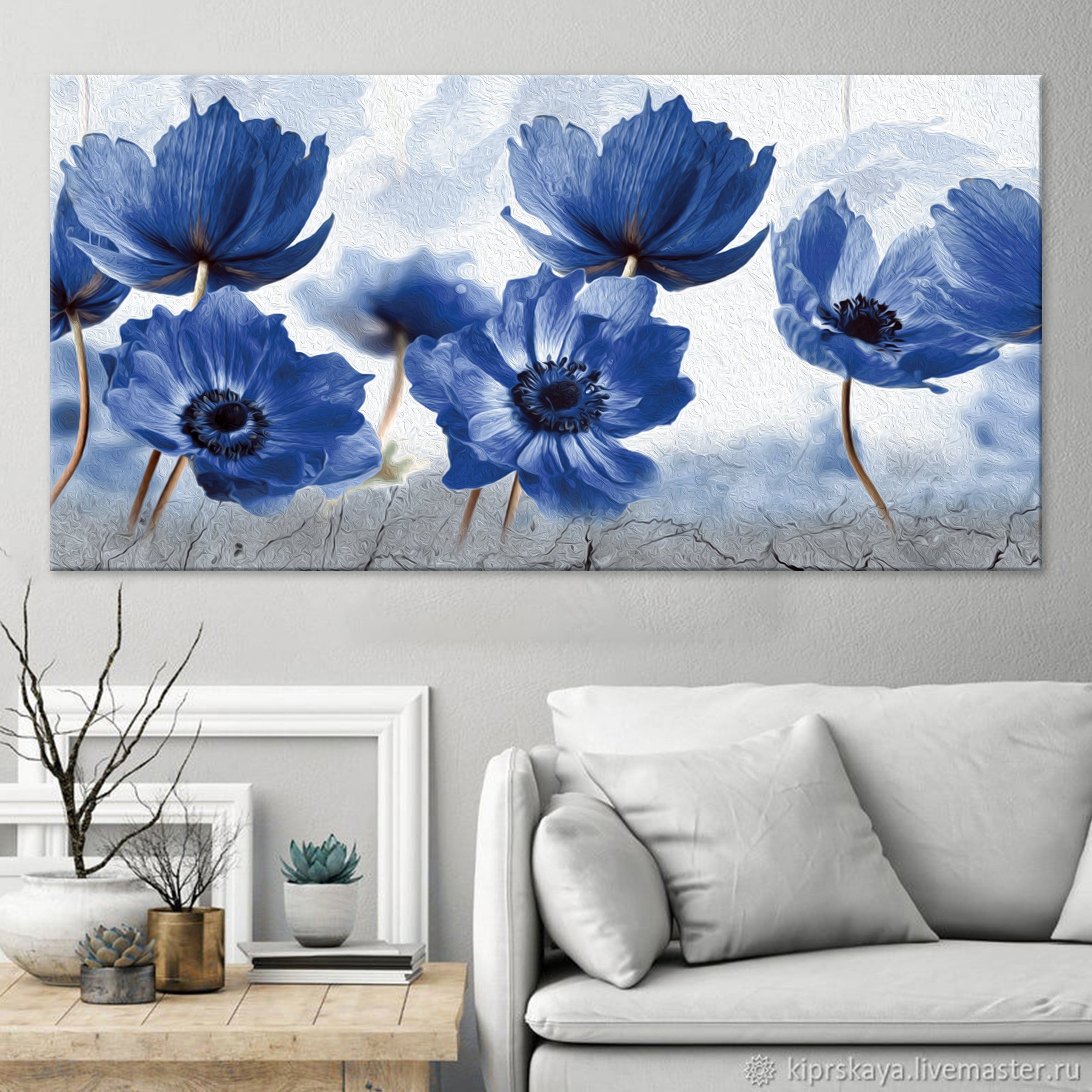 Field of blue flowers Canvas