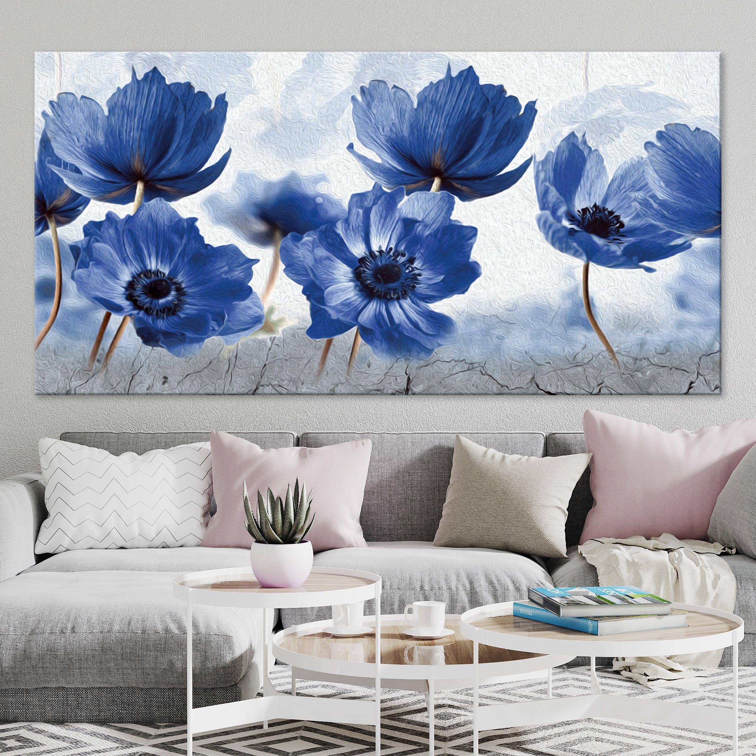 Field of blue flowers Canvas