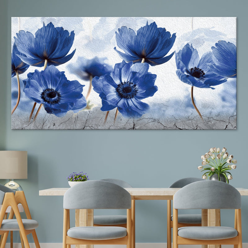 Feld mit blauen Blumen Leinwand