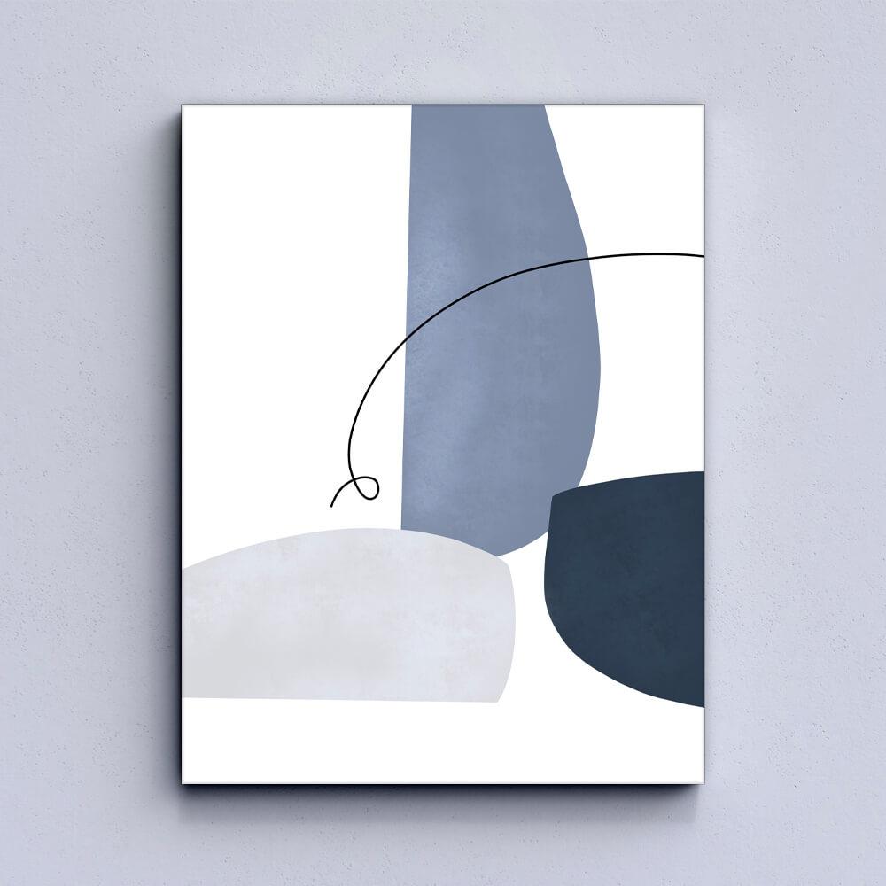 Blue Gray Abstract Canvas