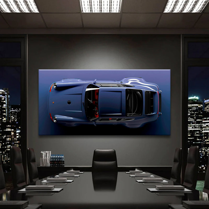 Toile Porsche 911 Bleu Foncé