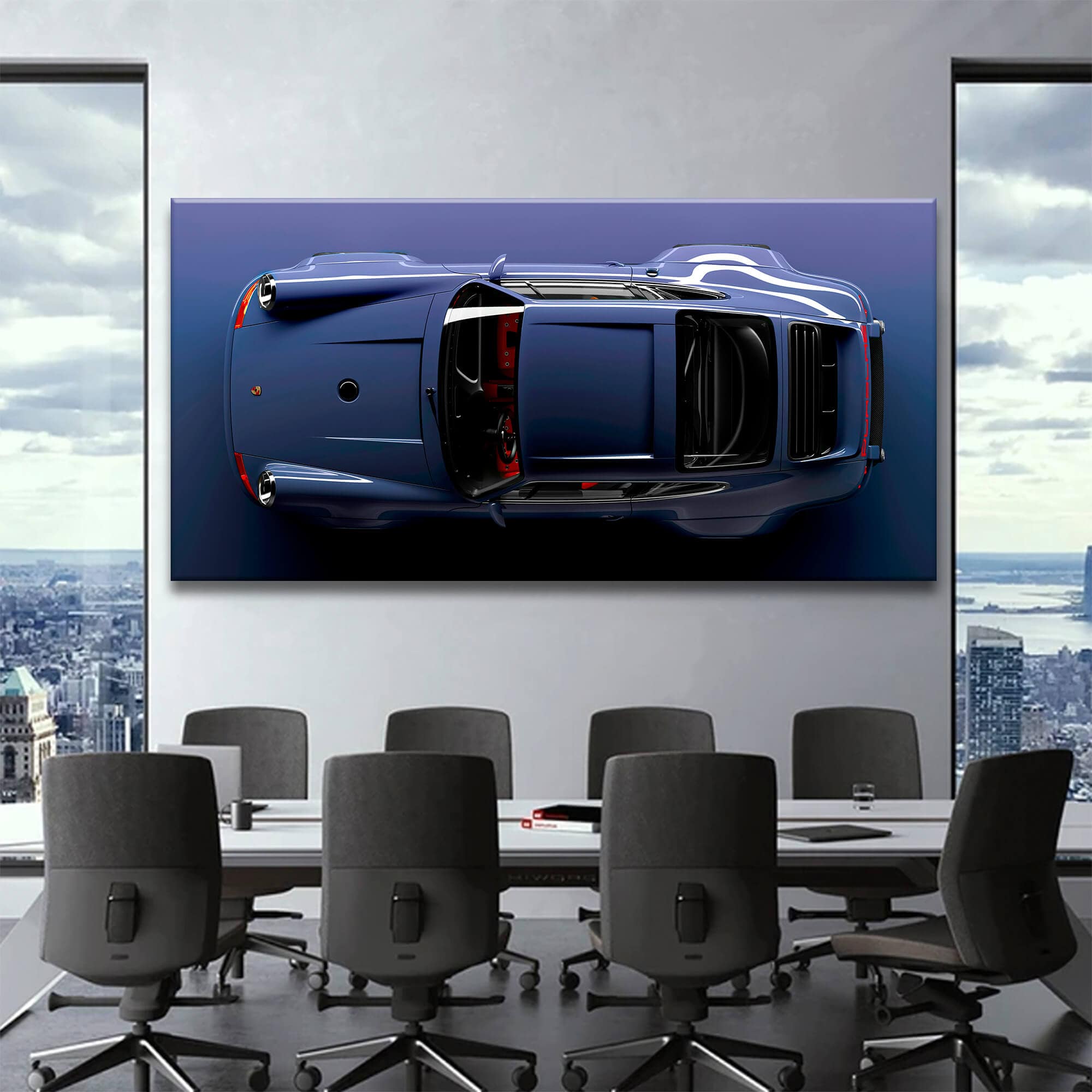 Dark Blue Porsche 911 Canvas