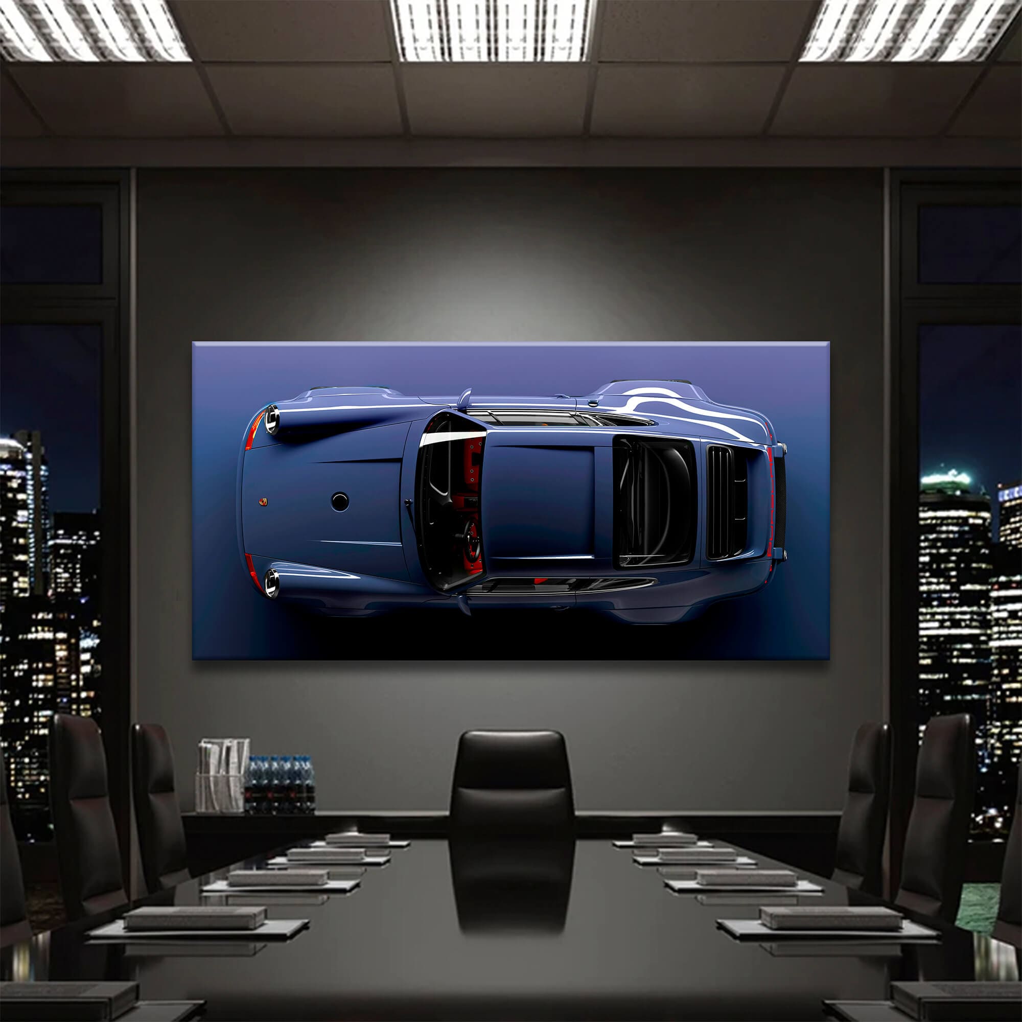 Dark Blue Porsche 911 Canvas