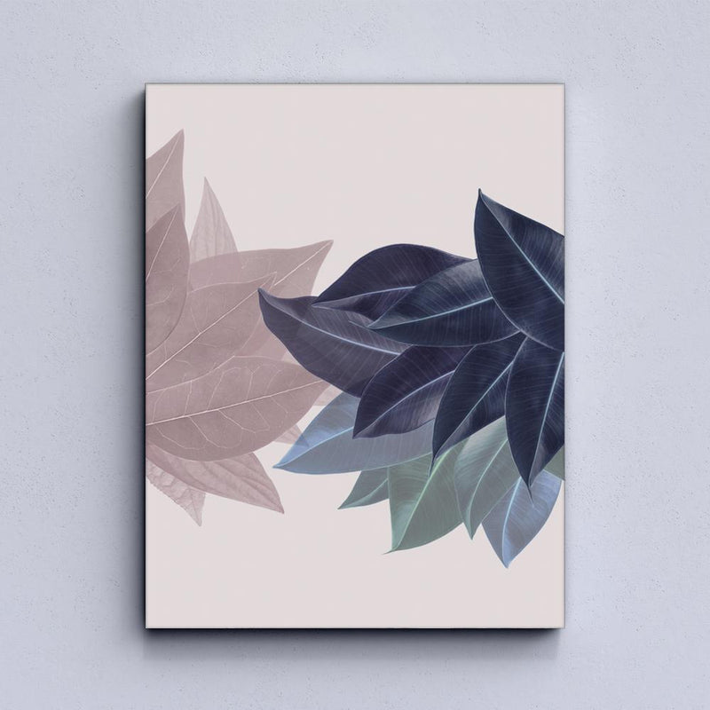 Blue leaves Canvas