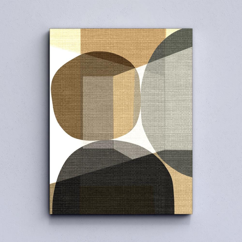 Brown Geometric Abstract Canvas