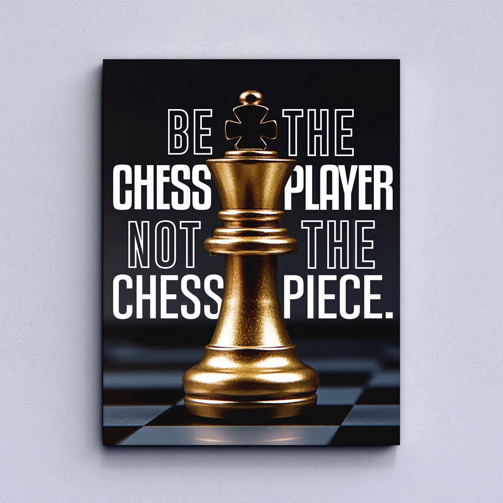 Chess King Gold Canvas