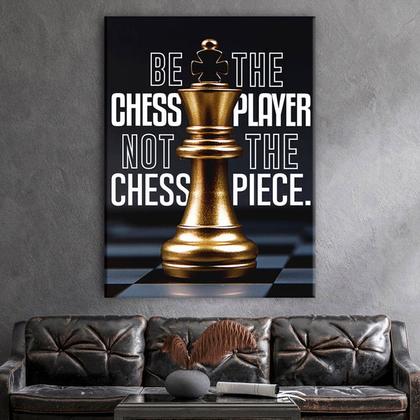 Chess King Gold Canvas