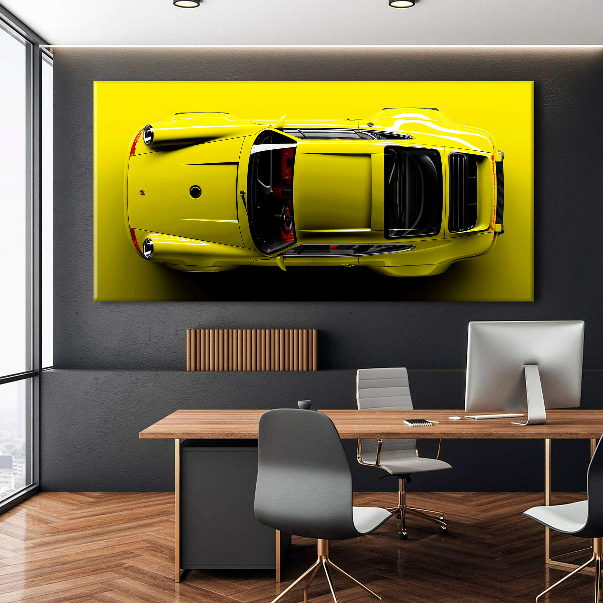 Citron Porsche 911 Canvas