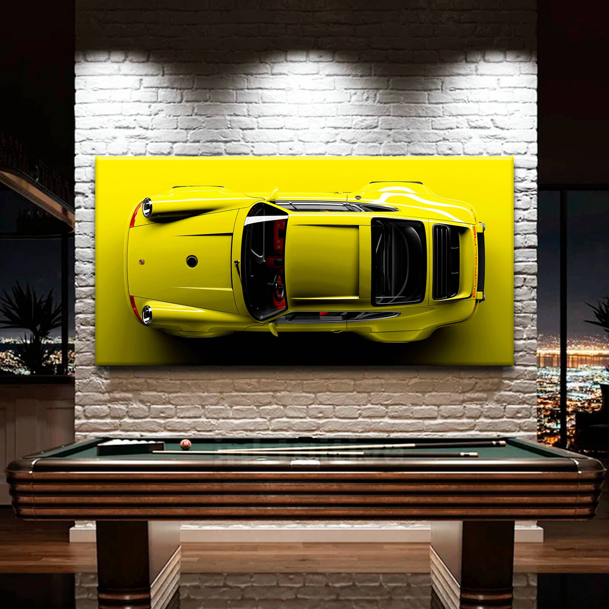 Citron Porsche 911 Canvas